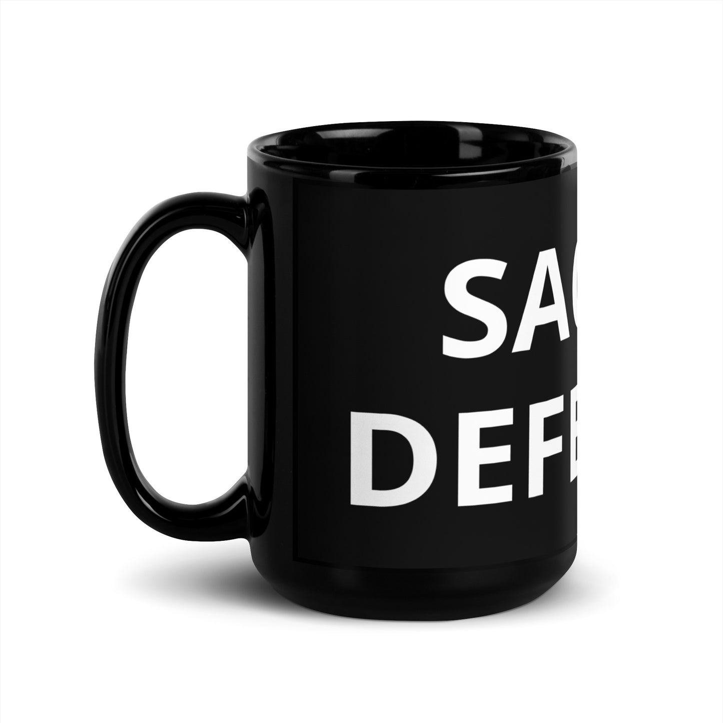Black Glossy Sacred Defender Series Mug