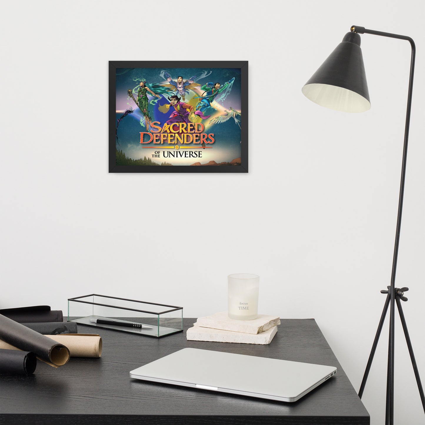 Framed Sacred Defenders of the Universe United poster