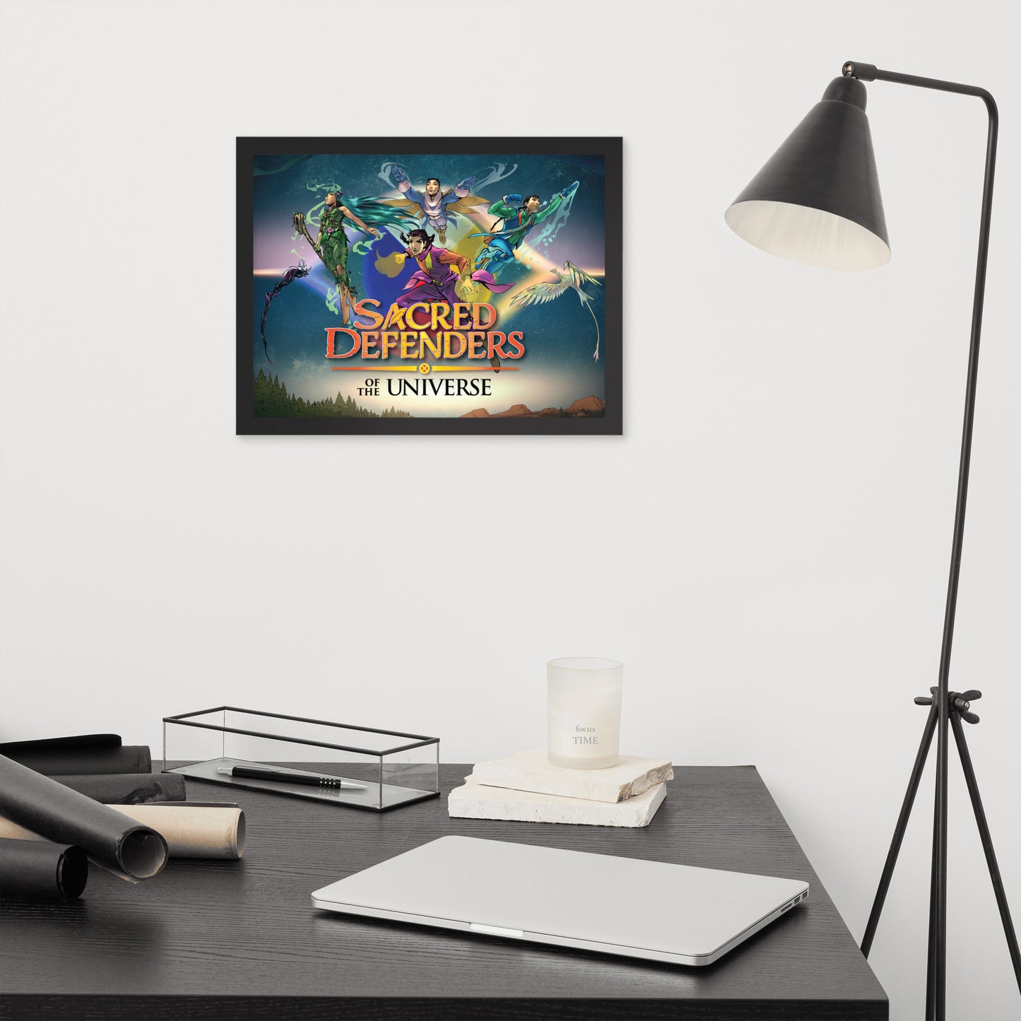 Framed Sacred Defenders of the Universe United poster