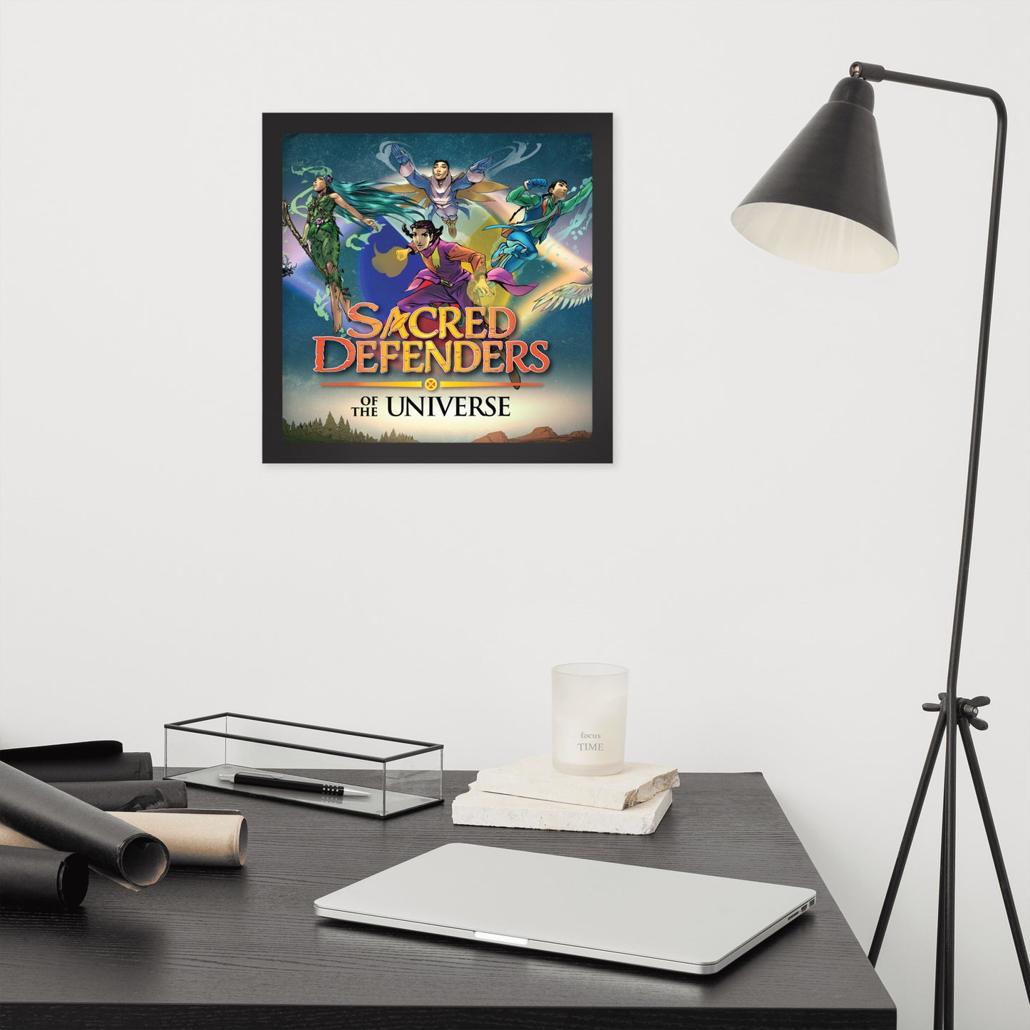 Framed Sacred Defenders of the Universe United poster