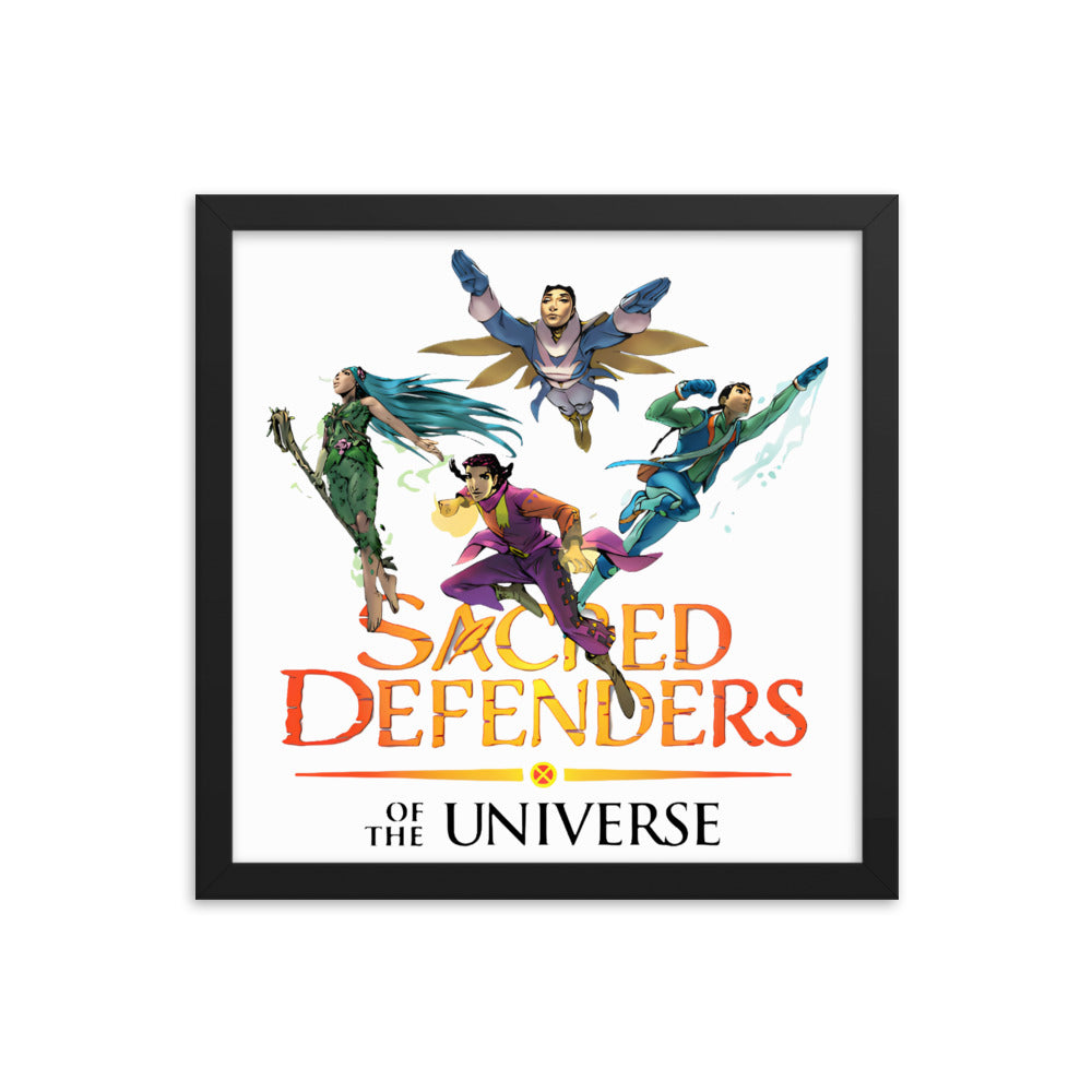 Framed Sacred Defenders of the Universe United poster