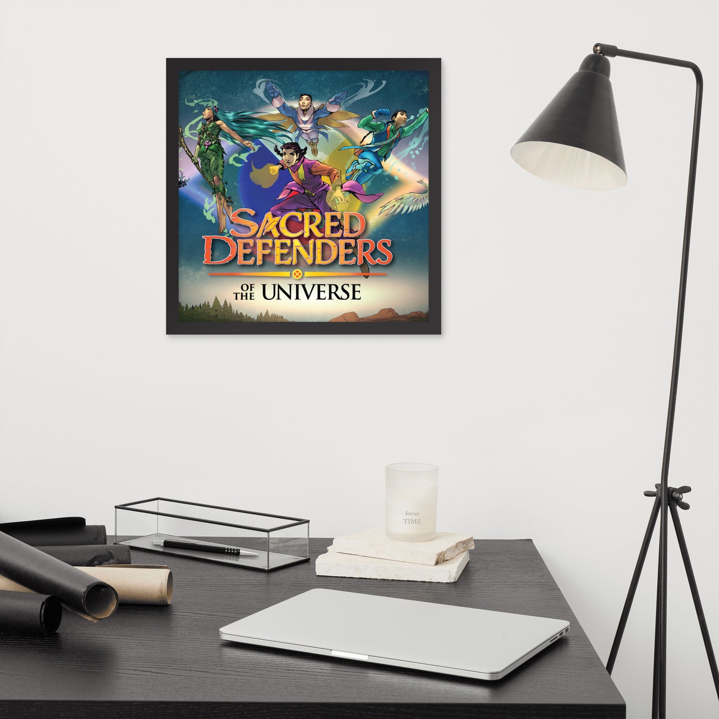 Framed Sacred Defenders of the Universe United poster