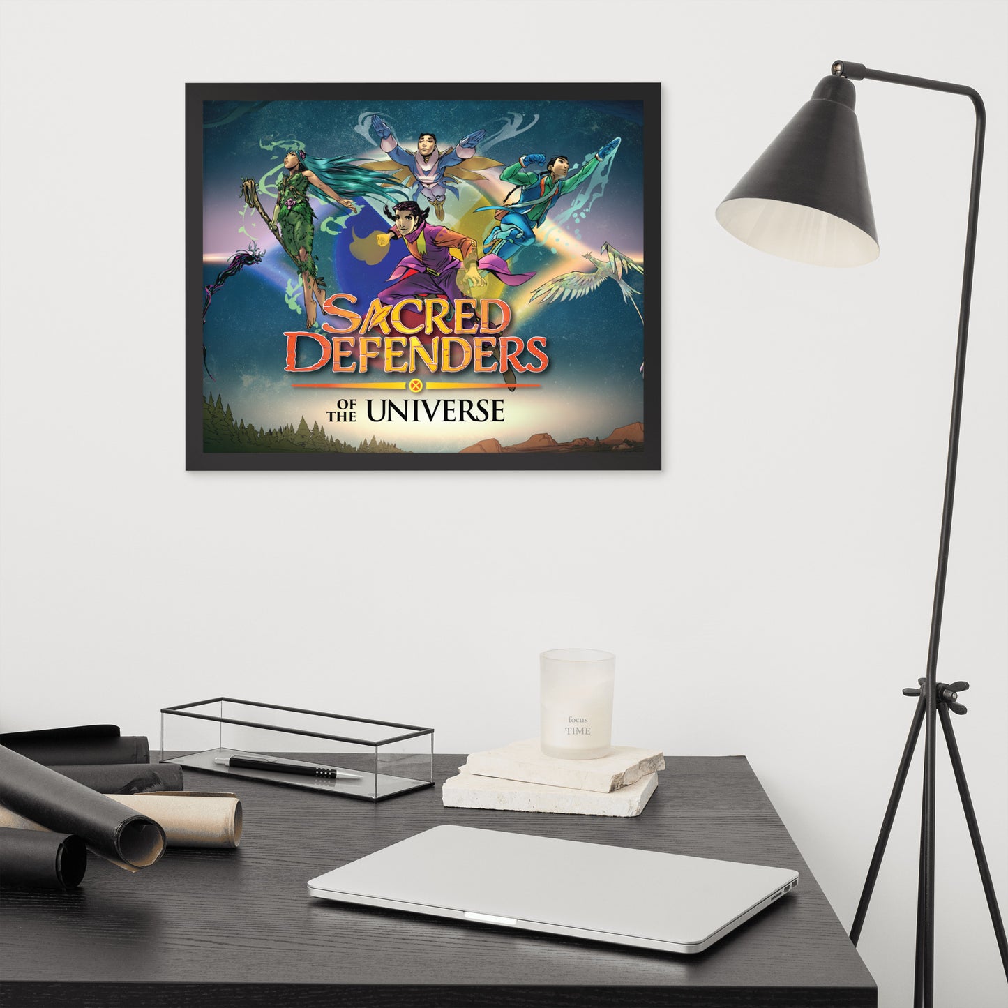 Framed Sacred Defenders of the Universe United poster