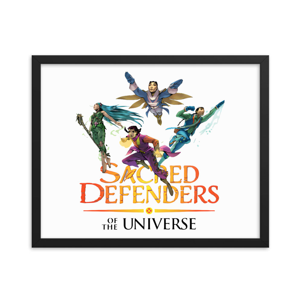 Framed Sacred Defenders of the Universe United poster