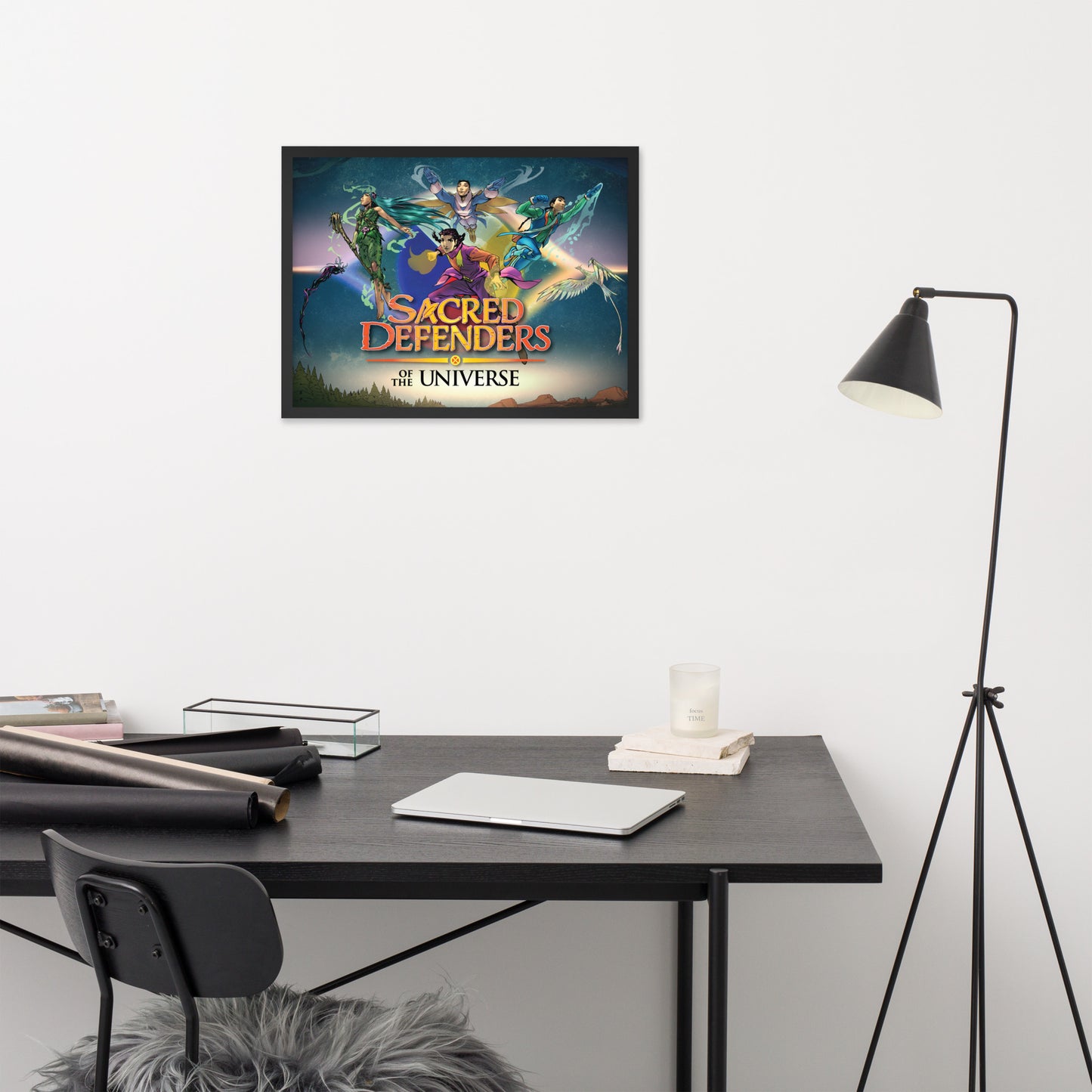 Framed Sacred Defenders of the Universe United poster