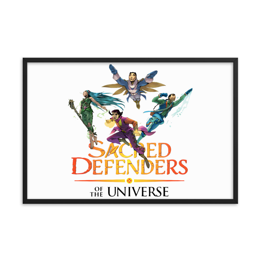 Framed Sacred Defenders of the Universe United poster
