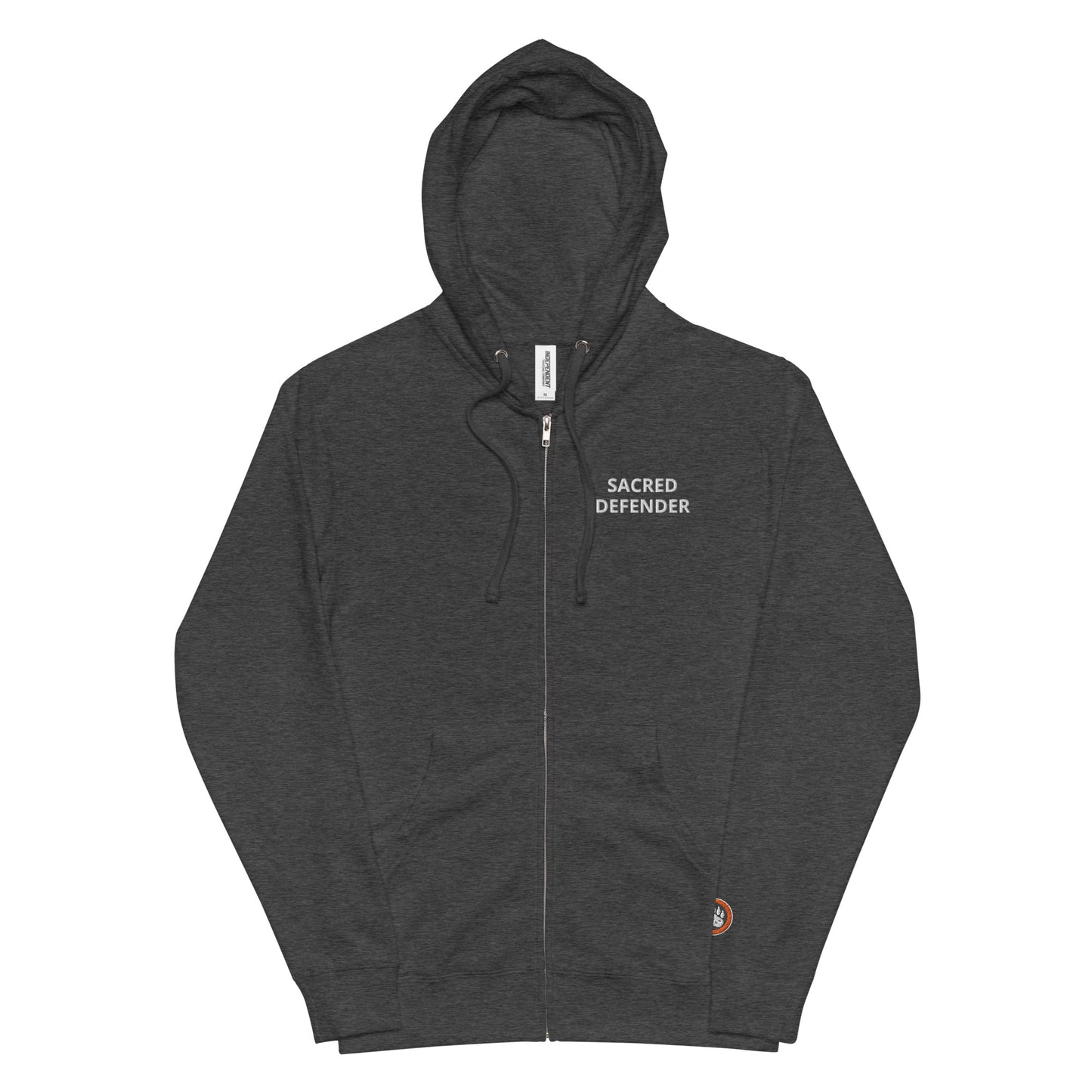 Unisex Sacred Defender Series fleece zip up hoodie