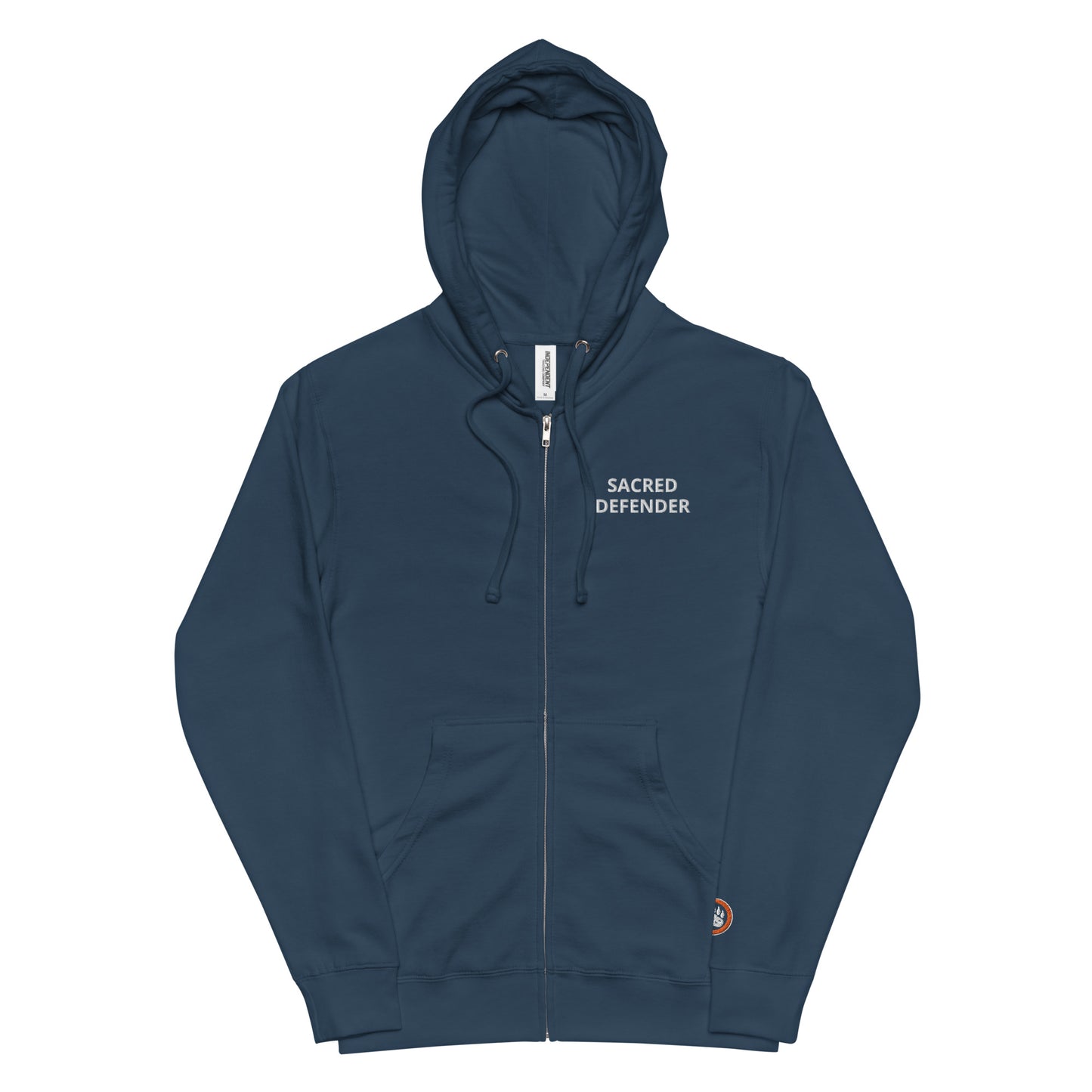 Unisex Sacred Defender Series fleece zip up hoodie