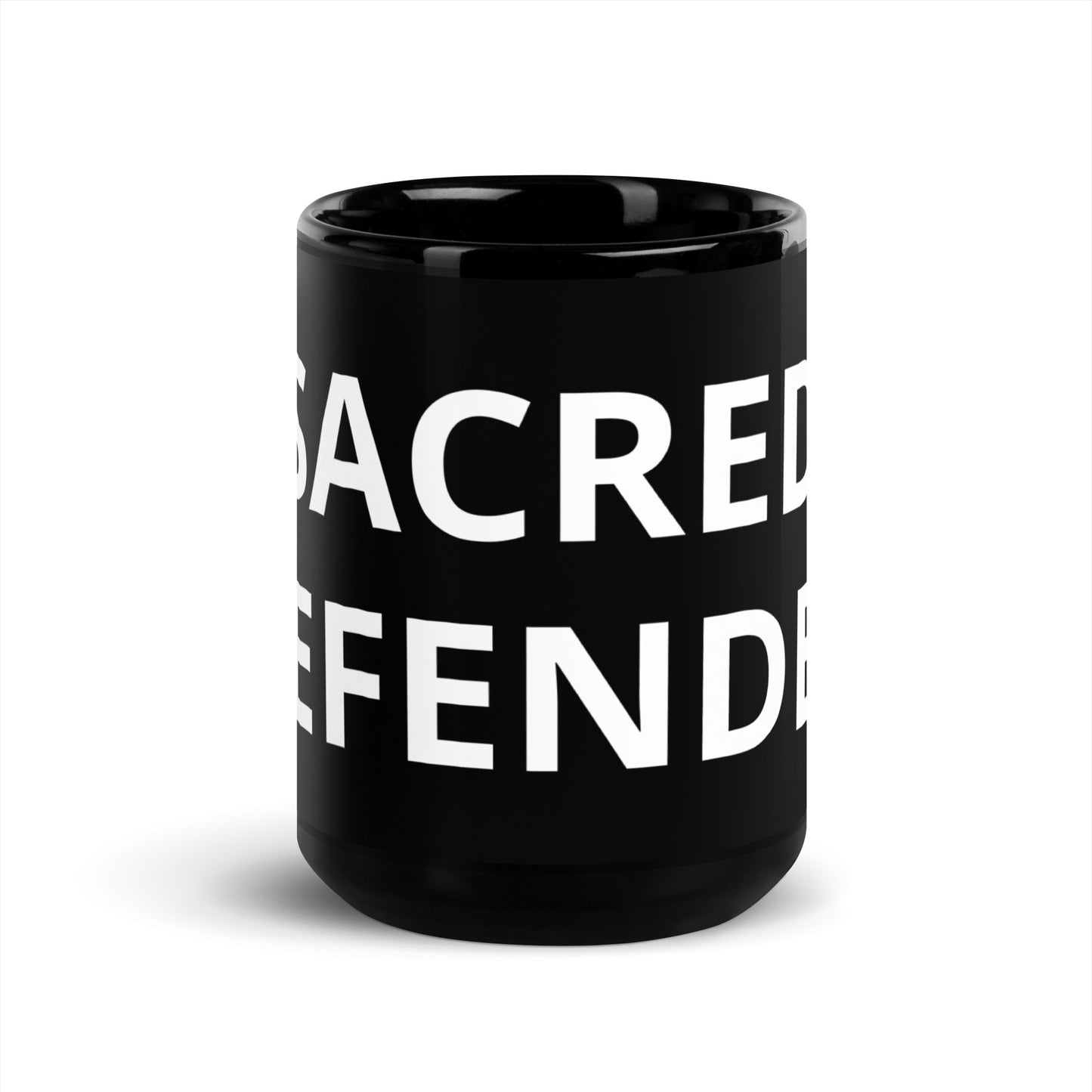 Black Glossy Sacred Defender Series Mug
