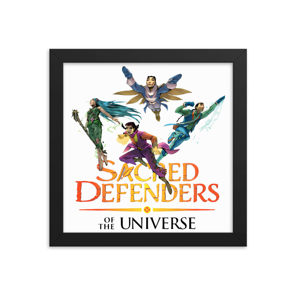 Framed Sacred Defenders of the Universe United poster