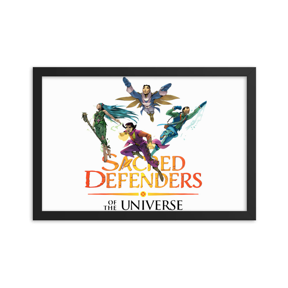 Framed Sacred Defenders of the Universe United poster