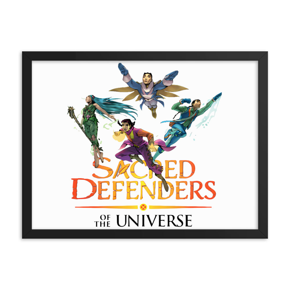 Framed Sacred Defenders of the Universe United poster